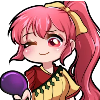 💵 adesivo, anime, chibi, kawaii, fofo, menina, cabelo rosa whatsapp sticker