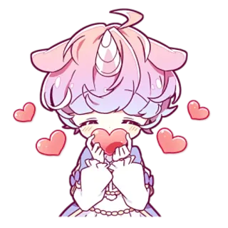 💝 süß, Anime, Herz, Liebe, Cartoon, Pastell telegram sticker