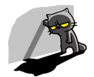 🤕 Katze, Stinkefinger, Beleidigung, Cartoon, Tier telegram sticker