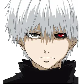 👿 Ken Kaneki Tokyo Ghoul Аниме, Манга, Токийский гуль, Кен Канеки, Гуль, Белые волосы telegram sticker