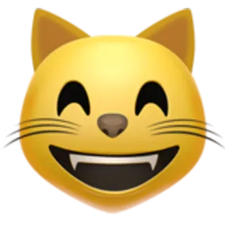 😸 cat, emoji, animal, cartoon, cute, funny, digital art, smiley telegram sticker