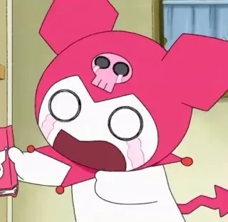 😭 Kuromi Sanrio 쿠로미, 산리오, 애니메이션, 울음, 만화 telegram sticker