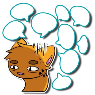 😞 gato, desenho animado, expressão, confuso, anime, adesivo, emoção telegram sticker