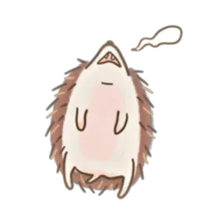 😪 erizo, animal, lindo, dibujos animados, dormilón, durmiendo whatsapp sticker
