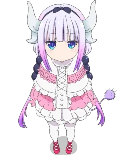 😳 Kanna Kamui Miss Kobayashi's Dragon Maid Anime, Kanna, Garota Dragão, Fofo, Kawaii whatsapp sticker