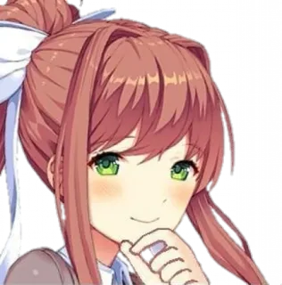 💚 Monika Doki Doki Literature Club! anime, cute, monika, doki doki literature club telegram sticker