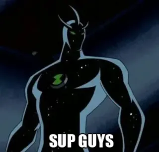 👋 Alien X Ben 10 SUP GUYS dibujos animados, alienígena, superhéroe, amigable telegram sticker