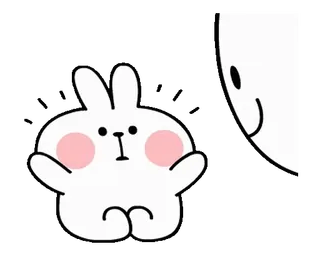 🙌 кролик, зайчик, милый, мультик, животное telegram sticker