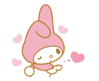 😗 My Melody imut, kawaii, sanrio, melody, kartun telegram sticker