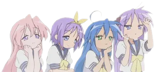 🙃 Lucky Star Anime, Kawaii, Lucky Star, Lindo whatsapp sticker