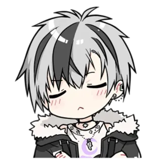 😞 anime, chibi, cartoon, cute, boy, manga, character telegram sticker