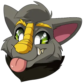 😛 Furry, Cartoni animati, Animale, Carino, Lingua telegram sticker