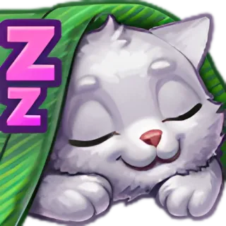 🥱 ZZ cat, sleeping, zz, animal, cute, cartoon, sleep telegram sticker
