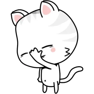 🤦‍♂️ 고양이, 가운데 손가락, 공격적인, 만화, 스티커 telegram sticker