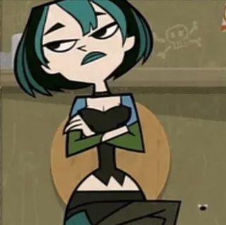 😒 Gwen Total Drama Island Мультфильм, Персонаж, Гвен, Total Drama Island, Телешоу telegram sticker