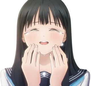 🤲 anime, ragazza, piangendo, triste, emotivo, lacrime whatsapp sticker
