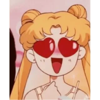 😀 Sailor Moon Anime, Kreskówki, Serca, Miłość, Słodkie, Sailor Moon telegram sticker