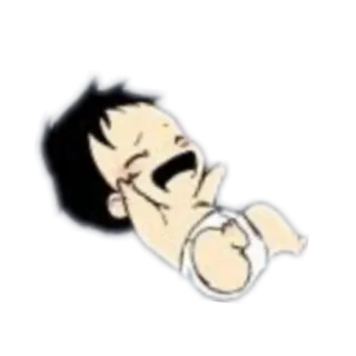 😭 baby, cartoon, infant, diaper, crying, emotional, cute telegram sticker
