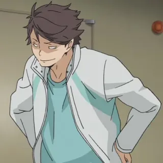 😏 Oikawa Haikyuu Anime, Haikyuu, Oikawa, Postać, Naklejka telegram sticker