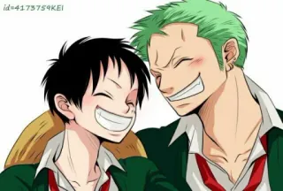 😁 Luffy One Piece Anime, One Piece, Luffy, Zoro, Zoro, Fanart telegram sticker