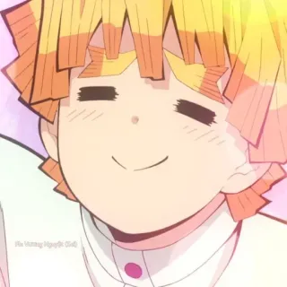 🌟 Zenitsu Agatsuma Demon Slayer anime, demon slayer, zenitsu, cute, smile, cartoon telegram sticker