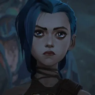 ✖ Jinx Arcane Jinx, Arcane, League of Legends, Personaggio, Videogioco, Animazione telegram sticker