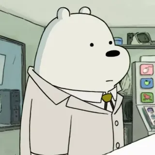 🙄 Ice Bear We Bare Bears Белый медведь, Вся правда о медведях, мультфильм, медведь, милый, смешной whatsapp sticker