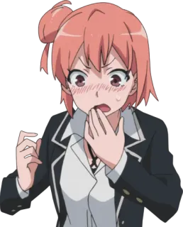 😖 anime, garota, chocada, envergonhada telegram sticker