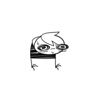 😦 Мультфильм, Человечек, Смешной, Каракули, Персонаж whatsapp sticker