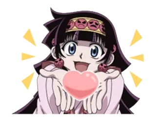 ❤ Alluka Zoldyck Hunter x Hunter anime, hunter x hunter, alluka zoldyck, cute, love, heart telegram sticker