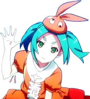 👋 Anime, Personaje, Lindo, Chica, Ilustración whatsapp sticker