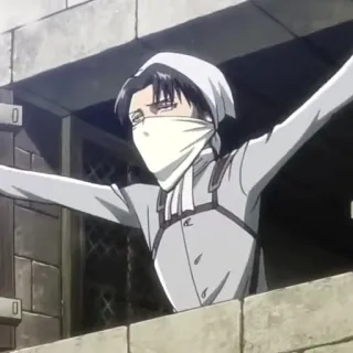 ⚔ Levi Ackerman Attack on Titan Anime, Attack on Titan, Levi, Levi Ackerman, Pasukan Pengintai, Prajurit telegram sticker