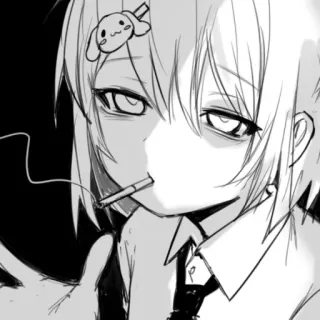 🚬 Anime, Hút thuốc, Thuốc lá, Manga, Dễ thương, Nhân vật whatsapp sticker