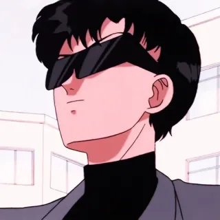 😎 sunglasses, anime, cool, serious, manga, cartoon telegram sticker