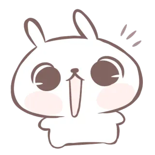 😱 coelho, coelhinho, fofo, desenho animado, kawaii, feliz telegram sticker