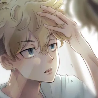 👀 Anime, Personaje, Retrato, Ilustración, Chico telegram sticker