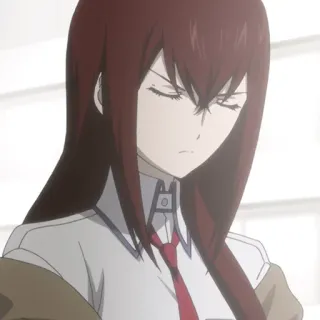 ⏱ Kurisu Makise Steins;Gate Anime, Cientista, Jaleco, Garota whatsapp sticker