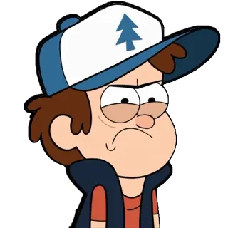 😤 Dipper Pines Gravity Falls cartoon, dipper, gravity falls, character, tv show telegram sticker