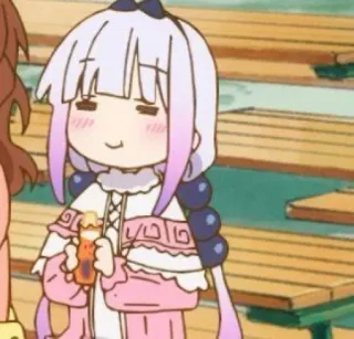 💕 Kanna Kamui Miss Kobayashi's Dragon Maid Anime, Kanna, Carino, Drago, Chibi telegram sticker