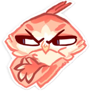 🤡 cú mèo, động vật, tức giận, dễ thương, nhãn dán, phim hoạt hình telegram sticker