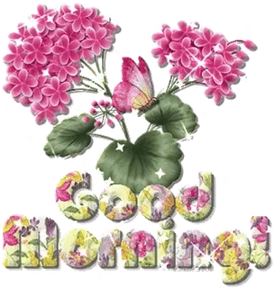 🌞 Good Morning! flores, mariposa, buenos días, saludos telegram sticker