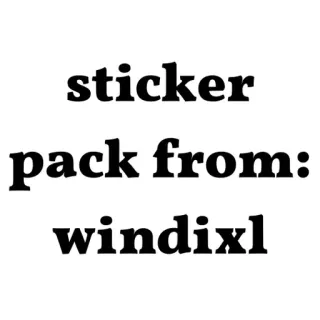 🌟 sticker pack from: windixl 贴纸, windixl, 贴纸包 telegram sticker
