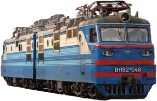 🚂 treno, locomotiva, blu, trasporto, elettrico, ferrovia telegram sticker