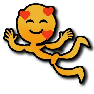 🥰 Emoji, Amor, Feliz, Coração, Desenho telegram sticker