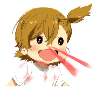😵 Anime, Laser, Yeux, Dessin animé, Fille, Personnage, Animé whatsapp sticker