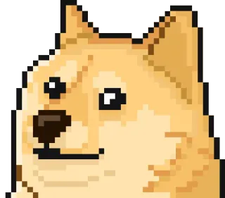 😊 Doge doge, мем, пиксель арт, собака, интернет мем telegram sticker