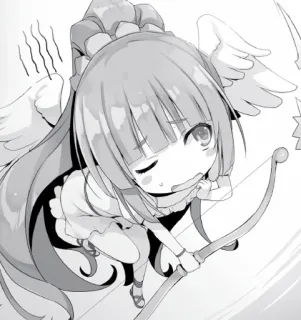 🤔 Anime, Manga, Cupido, Flecha, Alas, Dibujos animados, Personaje telegram sticker