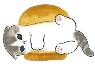 🥨 猫, 子猫, サンドイッチ, 可愛い, ハンバーガー telegram sticker