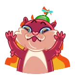🔥 animal, desenho animado, fofo, divertido, hamster, alegre whatsapp sticker