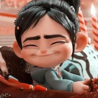 🦋 Vanellope von Schweetz Wreck-It Ralph cartoon, disney, vanellope, wreck-it ralph, character, animation whatsapp sticker